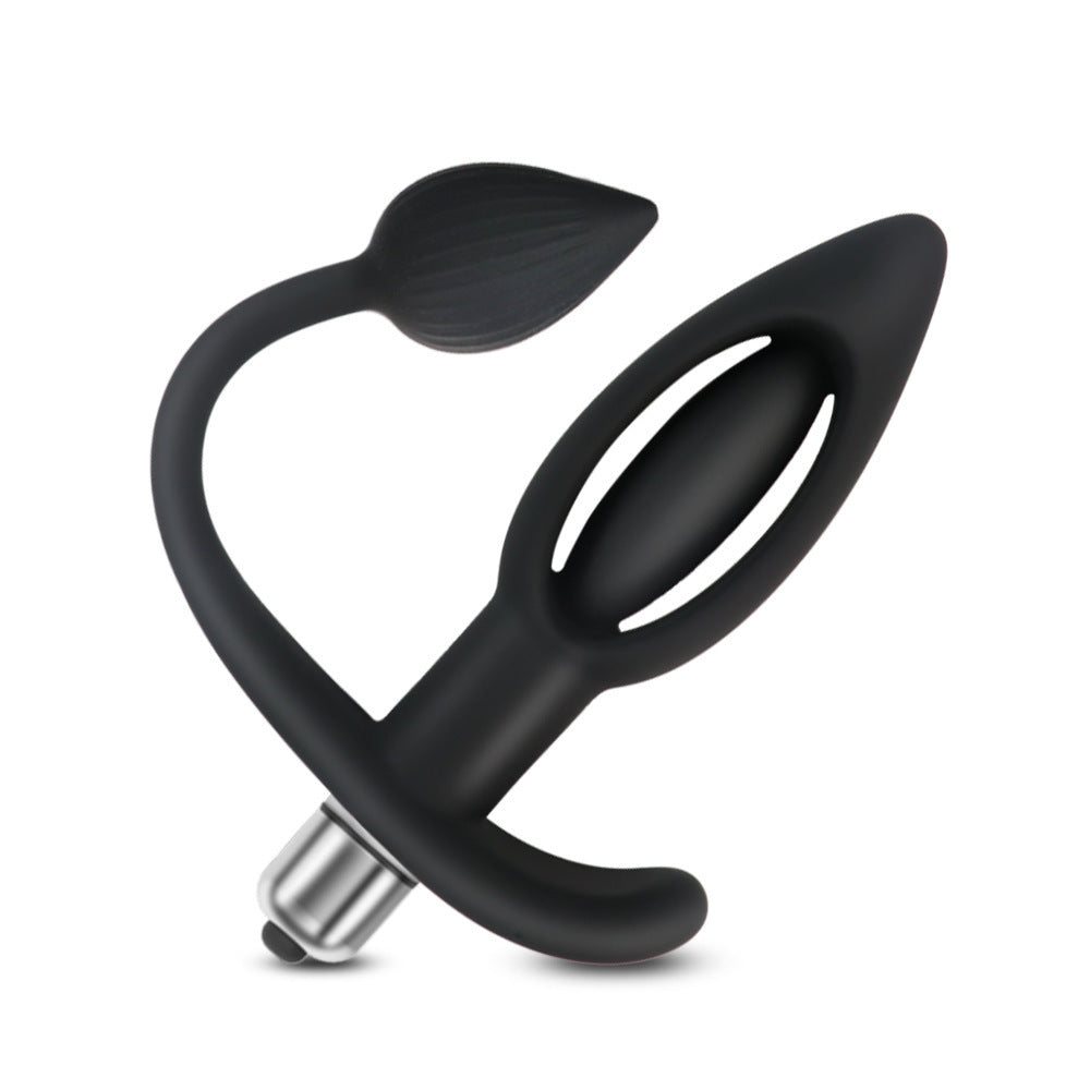 Adult Products Hollow Thread Silicone Vibration Back Court Anal Plug Couple Supplies