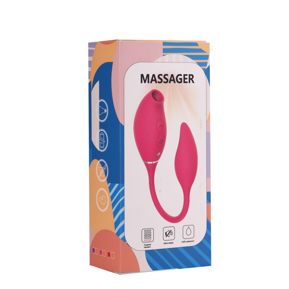 Magnetic Suction Charging 10 Frequency Vibration Vibrating Egg Double Head Sucking Vibrator Female Silicone Masturbation Device Adult Products