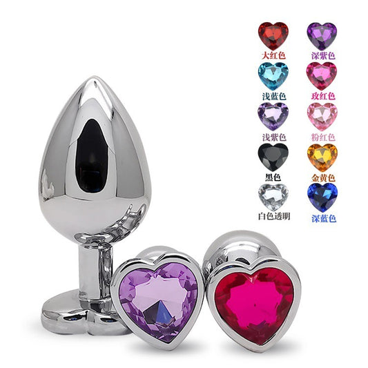 Sexual Products Adult Products Metal Backyard Heart-Shaped Anal Plug Anal Expansion Toys Sex Products Alternative