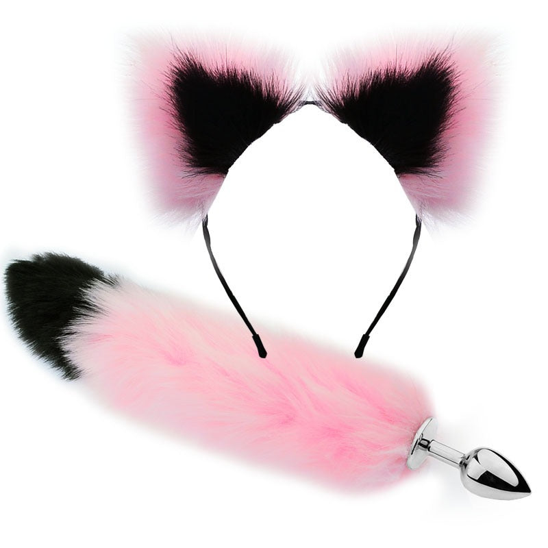 SM Erotic Fox Tail Anal Plug Metal Posterior Plug Adult Products Toys Artificial Tail Set Play