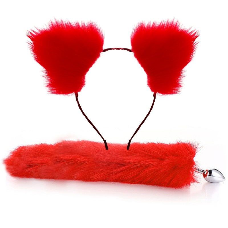 SM Erotic Fox Tail Anal Plug Metal Posterior Plug Adult Products Toys Artificial Tail Set Play