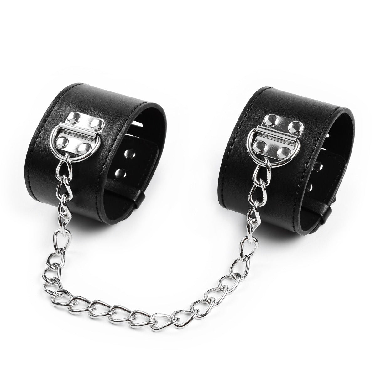 Adult Family Planning Products Sexy Leather Lockable Handcuffs Adjustable Hand Binding Toys