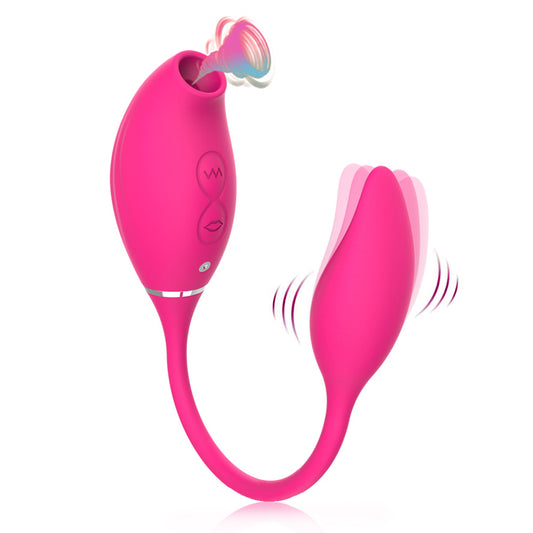 Magnetic Suction Charging 10 Frequency Vibration Vibrating Egg Double Head Sucking Vibrator Female Silicone Masturbation Device Adult Products