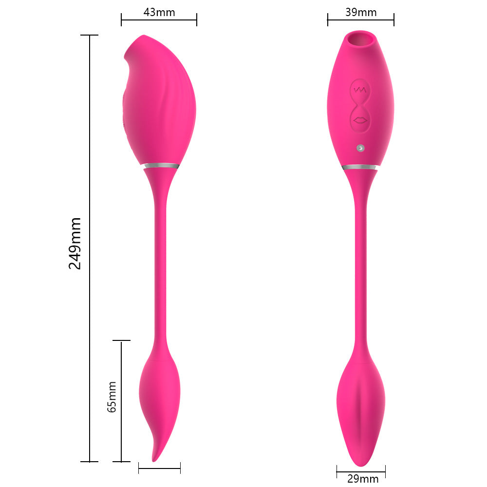 Magnetic Suction Charging 10 Frequency Vibration Vibrating Egg Double Head Sucking Vibrator Female Silicone Masturbation Device Adult Products