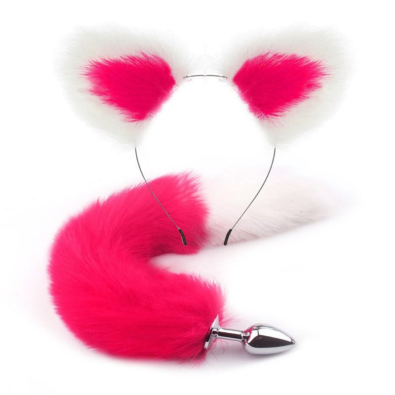 SM Erotic Fox Tail Anal Plug Metal Posterior Plug Adult Products Toys Artificial Tail Set Play