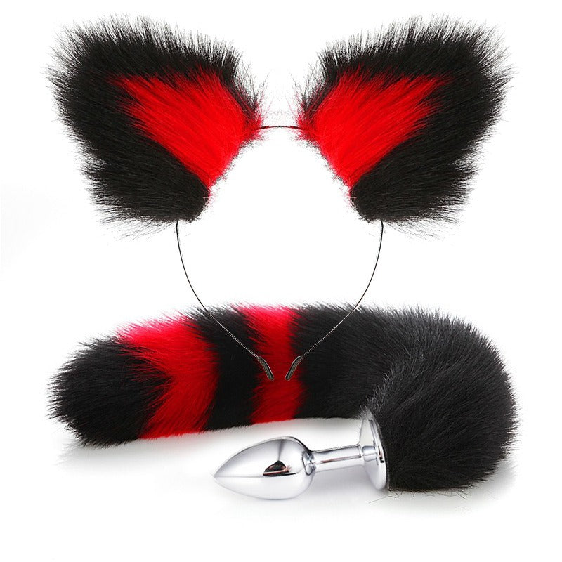 SM Erotic Fox Tail Anal Plug Metal Posterior Plug Adult Products Toys Artificial Tail Set Play