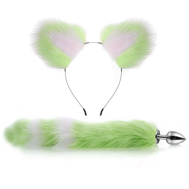 SM Erotic Fox Tail Anal Plug Metal Posterior Plug Adult Products Toys Artificial Tail Set Play